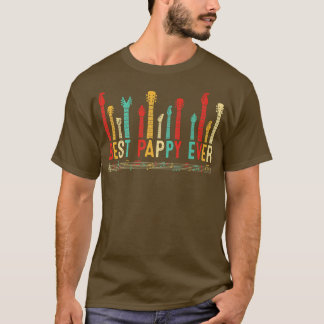 Fathers Day Best Pappy Ever Guitar Lover Guitarist T-shirt