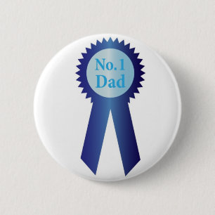 Fathers Day Beste pap bekroonde Ribbon Ronde Button 5,7 Cm