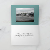 Father's Day Boating Scene Kaart (Binnen)