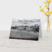 Father's Day Boating Scene Kaart (Gele Bloem)