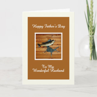 Father's Day Card for Husband Small Mouth Bass Kaart