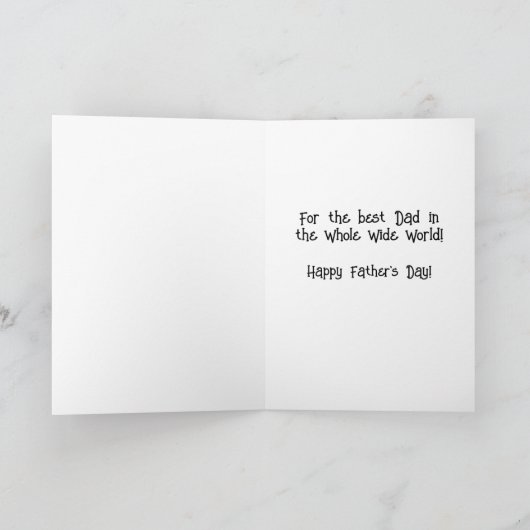 Father's Day Card from Kids Greeting Card Kaart (Binnen)