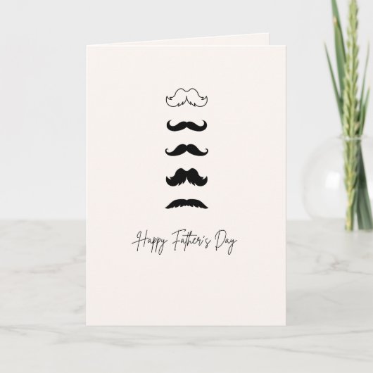 Father's Day Card Mustaches Card Kaart (Voorkant)