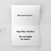 Fathers Day Card - Remote Hogger Kaart (Binnen)
