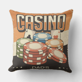 Fathers Day Casino Poker Chips Kussen