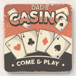 Fathers Day Casino Poker Kaarten Bier Onderzetter