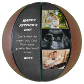 Fathers Day Chalkboard 3 Foto Baby Bericht Basketbal (Verticaal)
