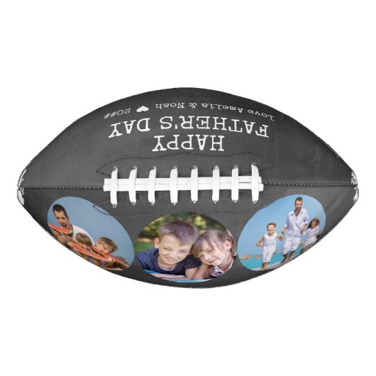 Fathers Day Chalkboard 3 Foto gepersonaliseerd American Football (Voorkant)