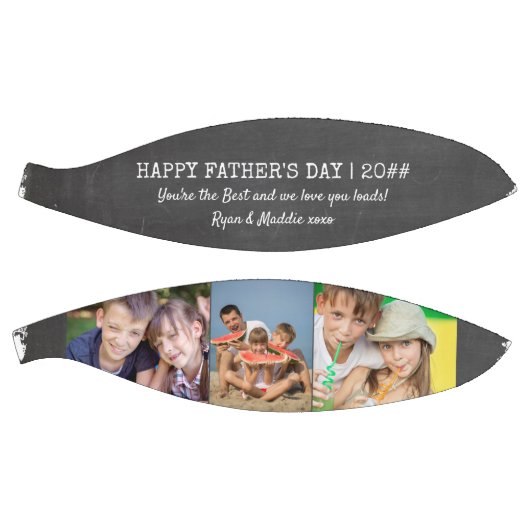 Fathers Day Chalkboard 3 Fotonamen en Jaar Basketbal (Panelen)