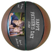 Fathers Day Chalkboard Aangepast fotojaar en namen Basketbal (Verticaal)