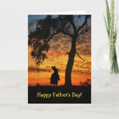 Father's Day Country Western Happy Trails Kaart (Voorkant)