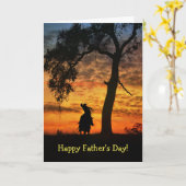Father's Day Country Western Happy Trails Kaart (Gele Bloem)
