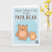 Father's Day - Cute Bear Card Kaart (Gele Bloem)
