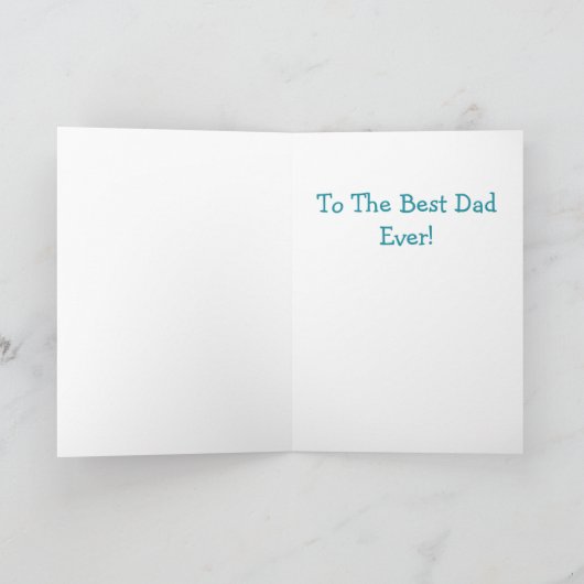 Fathers Day Cute Heart Holiday Kaart (Binnen)