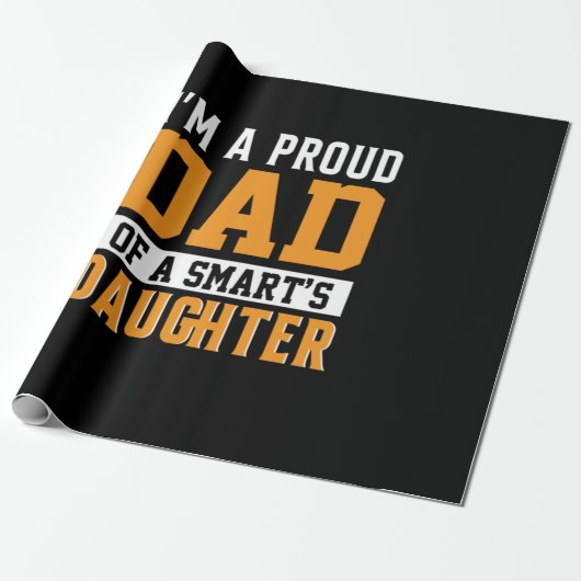 Father's Day Dad Of A Smart Daughter Cadeaupapier (Uitgerold)