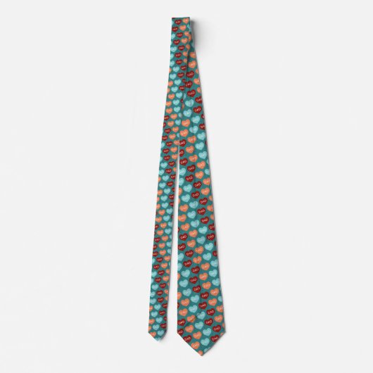 Father's Day Dad Pattern Necktie Tie Stropdas (Achterkant)