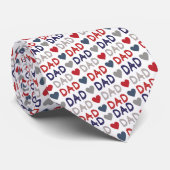 Father's Day Dad Pattern Necktie Tie Stropdas (Opgerold)