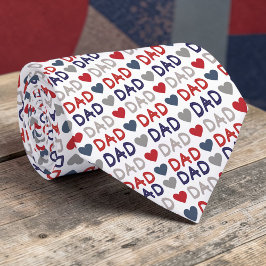 Father's Day Dad Pattern Necktie Tie Stropdas