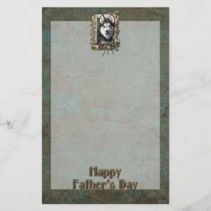 Fathers Day DAD - Stone Paws - Siberian Husky Briefpapier
