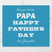 Fathers Day Daddy Papa Custom Modern Bier Etiket (Enkel label)