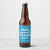 Fathers Day Daddy Papa Custom Modern Bier Etiket (Voorkant)