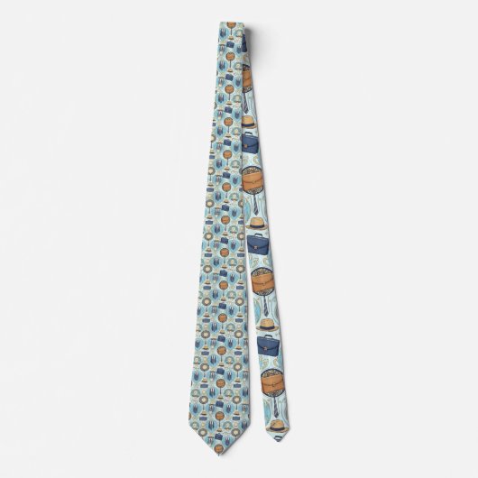 Father's Day Dapper Dad Pattern Necktie Tie Stropdas (Voorkant)
