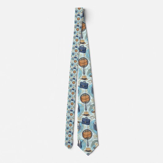 Father's Day Dapper Dad Pattern Necktie Tie Stropdas (Achterkant)