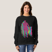 Fathers Day Daughter Holding Hand Love 80s Colors  Trui (Voorkant volledig)