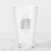 Father's Day Dog Dad Best Ever Pet Photo Beer Pint Glas (Achterkant)