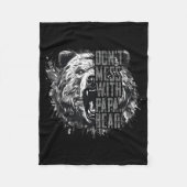 Father's Day Don't Mess With Papa Bear  Fleece Deken (Voorkant)