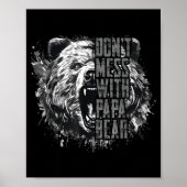 Father's Day Don't Mess With Papa Bear  Poster (Voorkant)