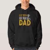 Father's Day  Electrical Lineman  Electrician Husb Hoodie (Voorkant)