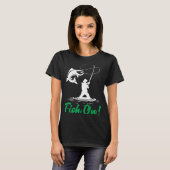 Father's Day Fishing Fisherman Fish On Rod  1 T-shirt (Voorkant volledig)