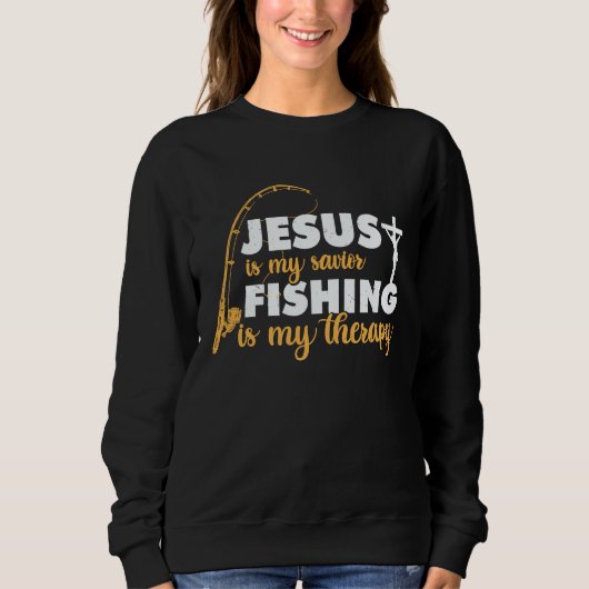 Father's Day Fishing Jesus is My Savior Trui (Voorkant)