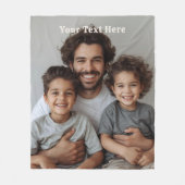 Fathers Day Fleece Blanket Custom Photo Text Gifts Deken (Voorkant)