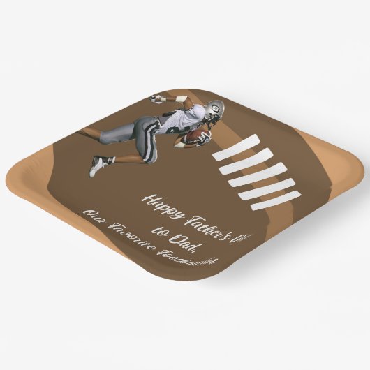 Fathers Day Football Fan Paper Bord (Gebogen)