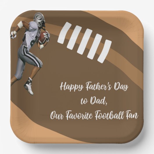 Fathers Day Football Fan Paper Bord (Voorkant)