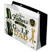 Father's Day for Golf Dad Groot Cadeauzakje (Voorkant Gekanteld)