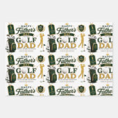 Father's Day for Golf Dad Inpakpapier Vel (Voorkant)