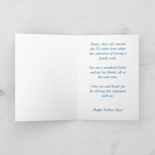 Fathers Day - From Wife Card Kaart (Binnen)