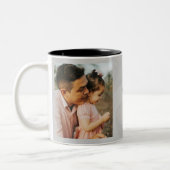Father's Day Full Photo Personalized Tweekleurige Koffiemok (Links)