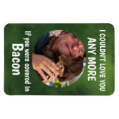 Fathers Day Funny dog Quote Custom Foto Green Magneet (Horizontaal)