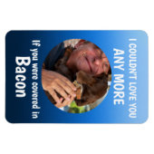 Fathers Day Funny dog Quote Custom Photo Blue Magneet (Horizontaal)