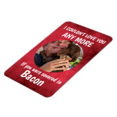 Fathers Day Funny dog Quote Custom Photo Red Magneet (Linkerzijde)