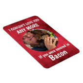 Fathers Day Funny dog Quote Custom Photo Red Magneet (Rechterzijde)