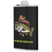 Fathers Day Funny Fish Dragen van een Cowboy Pet Heupfles (Links)