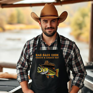 Fathers Day Funny Fish met een Cowboy-Pet Schort