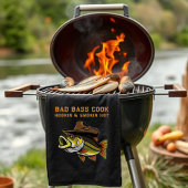 Fathers Day Funny Fish met een Cowboy-Pet Theedoek