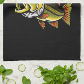 Fathers Day Funny Fish met een Cowboy-Pet Theedoek (Gevouwen)