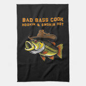 Fathers Day Funny Fish met een Cowboy-Pet Theedoek (Verticaal)